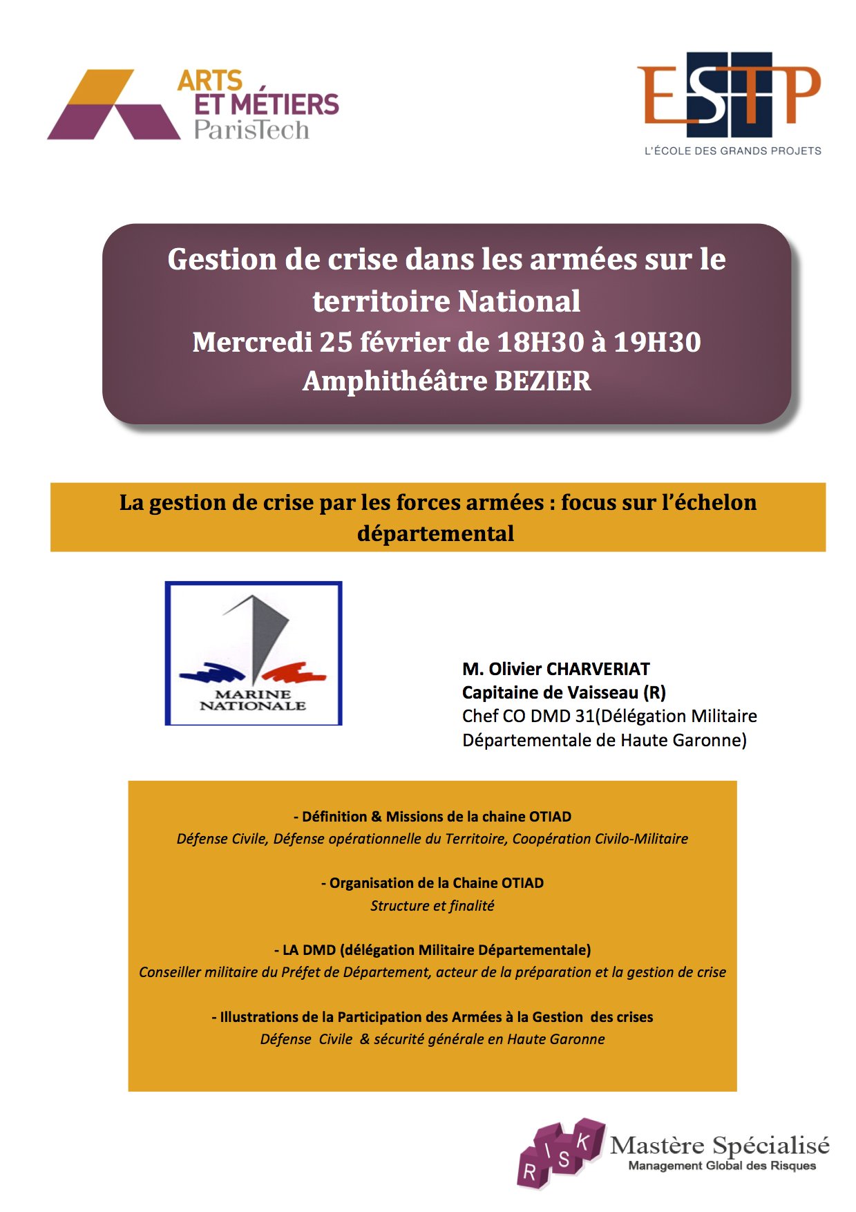 diplome universitaire gestion de crise